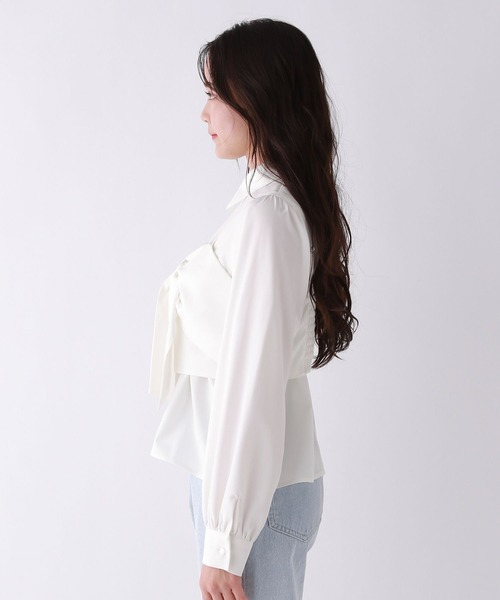 repipi armario（レピピ アルマリオ）の「【セットアイテム】リボンビスチェシャツ（シャツ/ブラウス・キッズ・オフホワイト/ブルー/チェック・SMALL/MEDIUM/LARGE）」の12枚目の写真