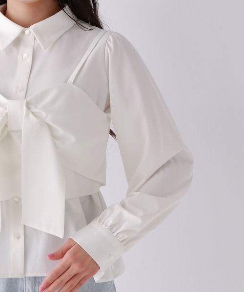 repipi armario（レピピ アルマリオ）の「【セットアイテム】リボンビスチェシャツ（シャツ/ブラウス・キッズ・オフホワイト/ブルー/チェック・SMALL/MEDIUM/LARGE）」の16枚目の写真