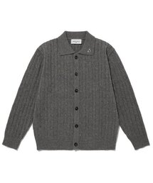 NEB cable knit cardigan (gray)