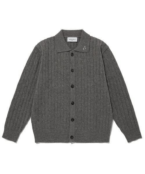 NEUFETBLEU(ヌフエブル)の「NEB cable knit cardigan (gray)(カーディガン/ボレロ・レディース・その他・FREE)」の1枚目の写真