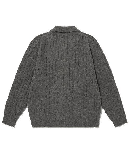 NEUFETBLEU(ヌフエブル)の「NEB cable knit cardigan (gray)(カーディガン/ボレロ・レディース・その他・FREE)」の2枚目の写真