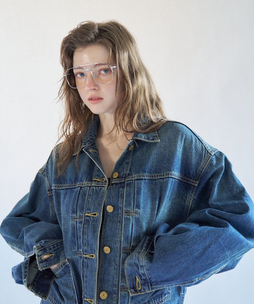 Levi's(リーバイス)の「Levi's/リーバイス SOFT GRUNGE TYPE Ⅱ BALLOON SLEEVES(デニムジャケット・レディース・ダークインディゴブルー・XX-SMALL/XS/S/M)」の2枚目の写真