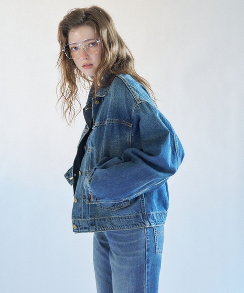 Levi's(リーバイス)の「Levi's/リーバイス SOFT GRUNGE TYPE Ⅱ BALLOON SLEEVES(デニムジャケット・レディース・ダークインディゴブルー・XX-SMALL/XS/S/M)」の3枚目の写真