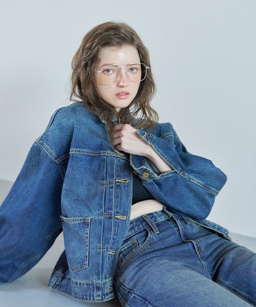 Levi's(リーバイス)の「Levi's/リーバイス SOFT GRUNGE TYPE Ⅱ BALLOON SLEEVES(デニムジャケット・レディース・ダークインディゴブルー・XX-SMALL/XS/S/M)」の6枚目の写真