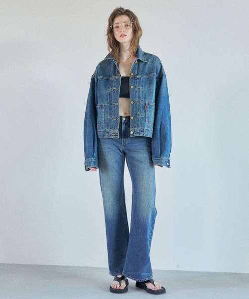 Levi's(リーバイス)の「Levi's/リーバイス SOFT GRUNGE TYPE Ⅱ BALLOON SLEEVES(デニムジャケット・レディース・ダークインディゴブルー・XX-SMALL/XS/S/M)」の11枚目の写真