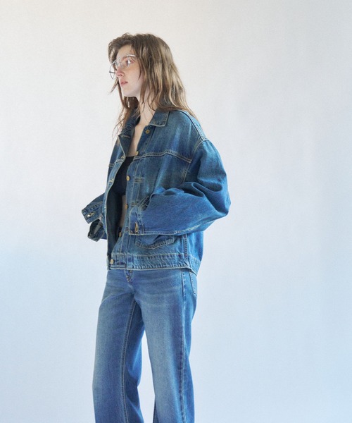 Levi's(リーバイス)の「Levi's/リーバイス SOFT GRUNGE TYPE Ⅱ BALLOON SLEEVES(デニムジャケット・レディース・ダークインディゴブルー・XX-SMALL/XS/S/M)」の14枚目の写真
