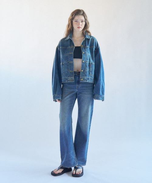 Levi's(リーバイス)の「Levi's/リーバイス SOFT GRUNGE TYPE Ⅱ BALLOON SLEEVES(デニムジャケット・レディース・ダークインディゴブルー・XX-SMALL/XS/S/M)」の15枚目の写真