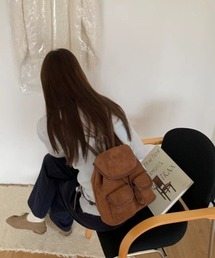 リュックサック レディース スエード調