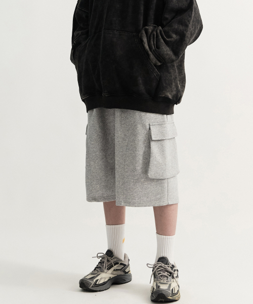 DRAW.M(ドローエム)の「バミューダカーゴハーフスウェットパンツ(グレー)(その他パンツ・メンズ・その他・M/L)」の1枚目の写真
