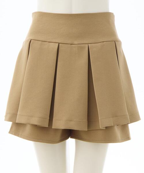 INGNI（イング）の「レイヤードボックスプリーツスカパン（スカート・レディース・ベージュ/ブラック/グレー・FREE）」の4枚目の写真