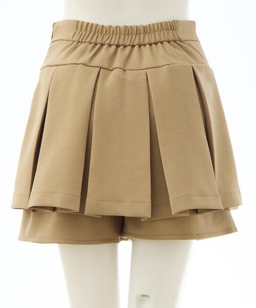 INGNI（イング）の「レイヤードボックスプリーツスカパン（スカート・レディース・ベージュ/ブラック/グレー・FREE）」の6枚目の写真