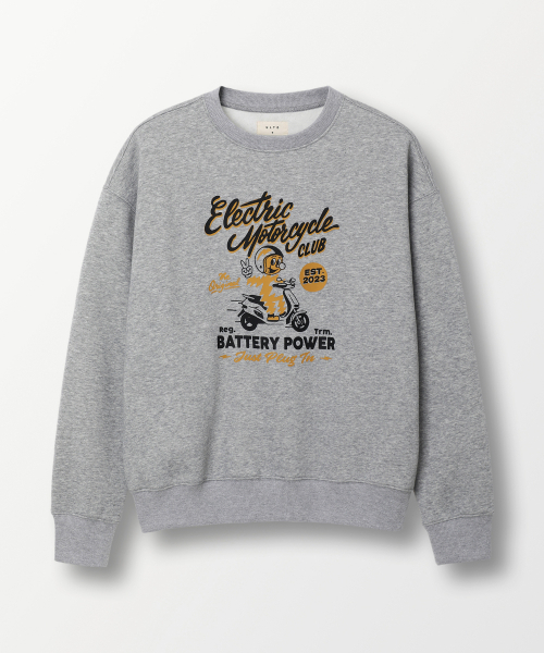 UNLIMIT(アンリミット)の「Scooter Crewneck (U25DTTS113)(スウェット・メンズ・グレー・S/M/L/XL)」の1枚目の写真