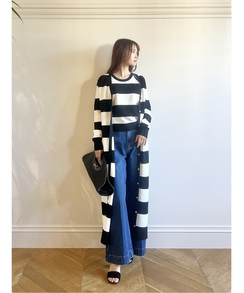 LOULOU WILLOUGHBY】ハイウエストワイドデニムパンツ（デニムパンツ