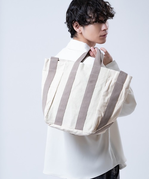 improves(インプローブス)の「バイカラー トート バッグ(トートバッグ・メンズ・ホワイト/ブラック・FREE)」の11枚目の写真