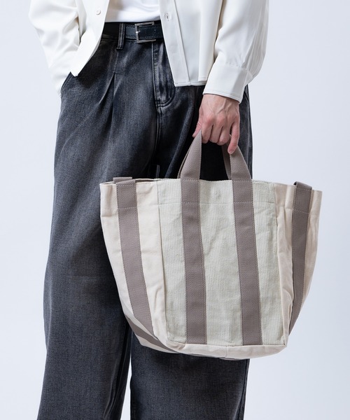 improves(インプローブス)の「バイカラー トート バッグ(トートバッグ・メンズ・ホワイト/ブラック・FREE)」の10枚目の写真