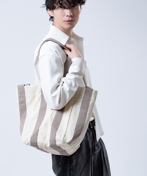 improves(インプローブス)の「バイカラー トート バッグ(トートバッグ・メンズ・ホワイト/ブラック・FREE)」の9枚目の写真