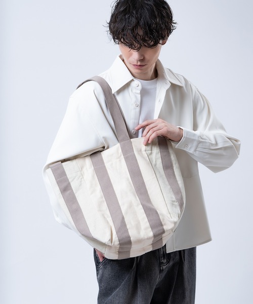 improves(インプローブス)の「バイカラー トート バッグ(トートバッグ・メンズ・ホワイト/ブラック・FREE)」の8枚目の写真