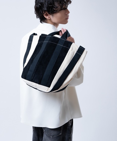 improves(インプローブス)の「バイカラー トート バッグ(トートバッグ・メンズ・ホワイト/ブラック・FREE)」の6枚目の写真