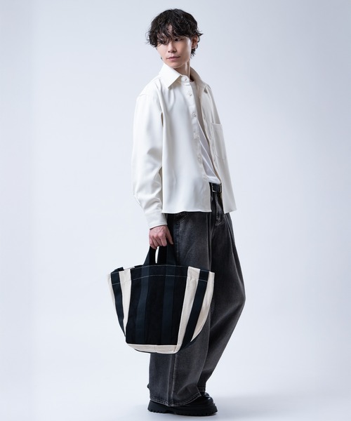 improves(インプローブス)の「バイカラー トート バッグ(トートバッグ・メンズ・ホワイト/ブラック・FREE)」の3枚目の写真