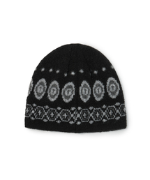 ETCE（イーティーシーイー）の「NORDIC JACQUARD BEANIE (BLACK)（ニットキャップ/ビーニー）」