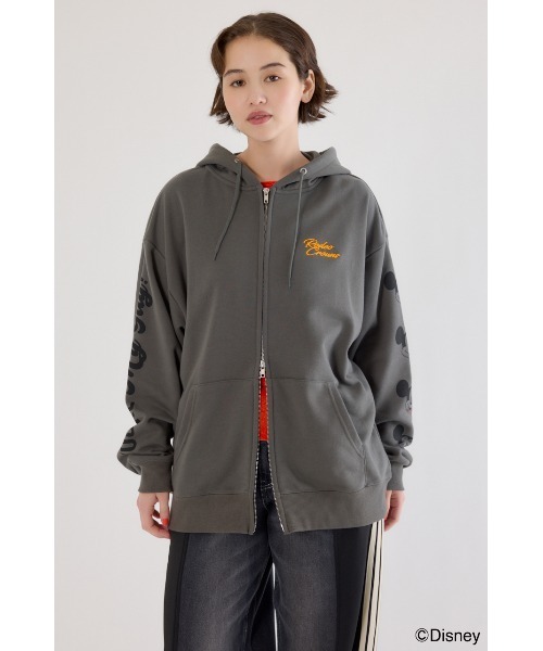 RODEO CROWNS WIDE BOWL（ロデオクラウンズワイドボウル）の「(Disney)ZIPパーカー（パーカー・レディース・チャコールグレー/ライトピンク/グレー×ホワイト・FREE）」の5枚目の写真