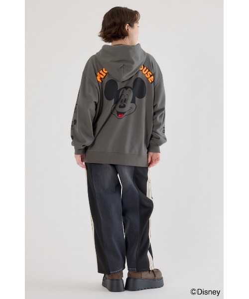 RODEO CROWNS WIDE BOWL（ロデオクラウンズワイドボウル）の「(Disney)ZIPパーカー（パーカー・レディース・チャコールグレー/ライトピンク/グレー×ホワイト・FREE）」の9枚目の写真