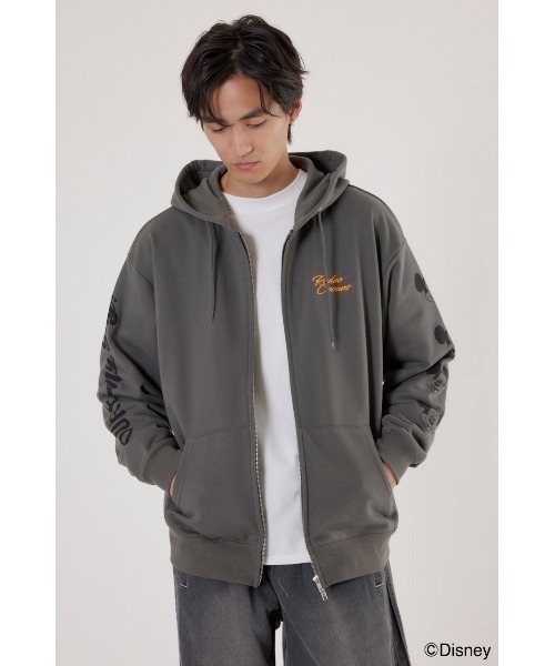 RODEO CROWNS WIDE BOWL（ロデオクラウンズワイドボウル）の「(Disney)ZIPパーカー（パーカー・レディース・チャコールグレー/ライトピンク/グレー×ホワイト・FREE）」の12枚目の写真