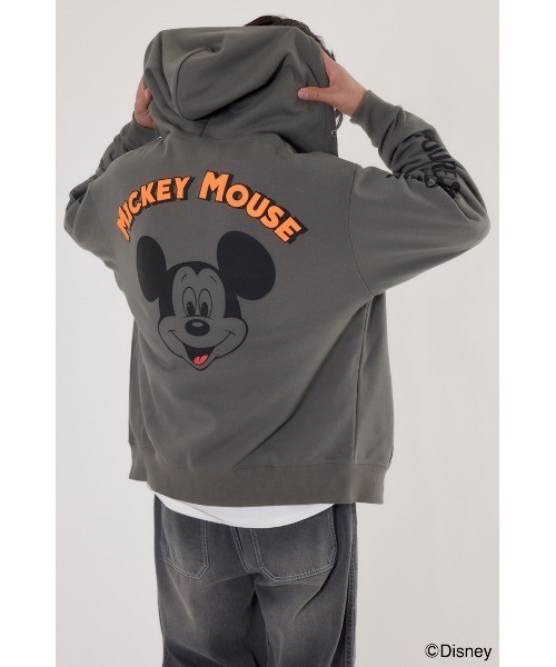 RODEO CROWNS WIDE BOWL（ロデオクラウンズワイドボウル）の「(Disney)ZIPパーカー（パーカー・レディース・チャコールグレー/ライトピンク/グレー×ホワイト・FREE）」の14枚目の写真