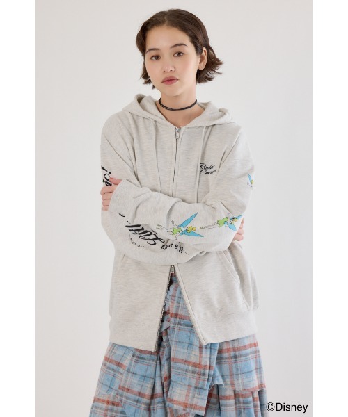 RODEO CROWNS WIDE BOWL（ロデオクラウンズワイドボウル）の「(Disney)ZIPパーカー（パーカー・レディース・チャコールグレー/ライトピンク/グレー×ホワイト・FREE）」の17枚目の写真