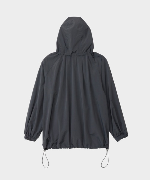 本日のみ限定値下！CINOH フード付きナイロン黒ジャケット CINOH / チノ】ナイロンフーディブルゾン（ナイロンジャケット）｜AP