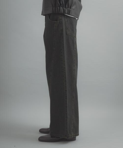 SENSE OF PLACE by URBAN RESEARCH（センスオブプレイスバイアーバンリサーチ）の「『ユニセックス』ケミカルバギーワイドデニムパンツ（デニムパンツ・メンズ・インディゴブルー/ネイビー/ブラック・MEDIUM/LARGE）」の20枚目の写真