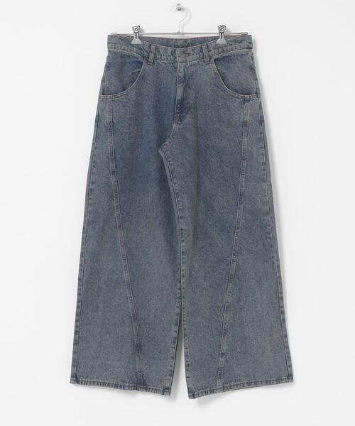 SENSE OF PLACE by URBAN RESEARCH（センスオブプレイスバイアーバンリサーチ）の「『ユニセックス』ケミカルバギーワイドデニムパンツ（デニムパンツ・メンズ・インディゴブルー/ネイビー/ブラック・MEDIUM/LARGE）」の17枚目の写真