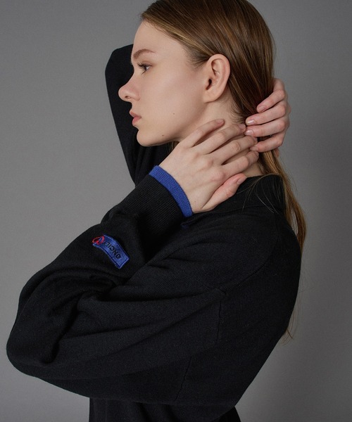 ONCILY(オンシェリー)の「LAYERED COLOR KNIT SHIRT CARDIGAN / レイヤードカラーニットシャツカーディガン(シャツ/ブラウス・メンズ・グレー系その他2/ネイビー/ライトグレー/ブラック/グレー系その他/チャコールグレー・SMALL/MEDIUM/LARGE)」の7枚目の写真