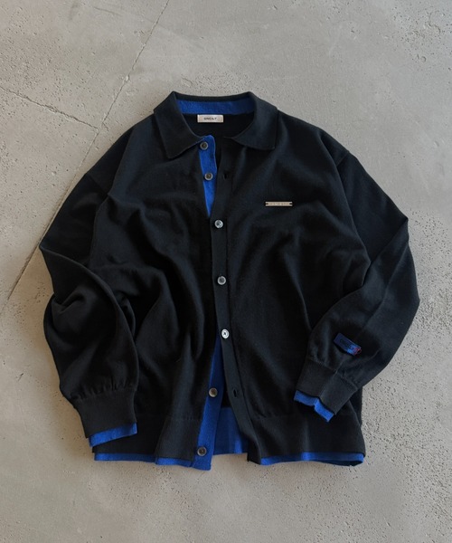 ONCILY(オンシェリー)の「LAYERED COLOR KNIT SHIRT CARDIGAN / レイヤードカラーニットシャツカーディガン(シャツ/ブラウス・メンズ・グレー系その他2/ネイビー/ライトグレー/ブラック/グレー系その他/チャコールグレー・SMALL/MEDIUM/LARGE)」の19枚目の写真