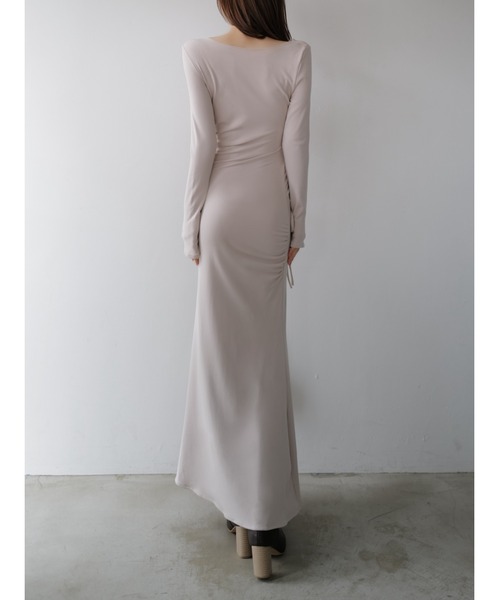 luxe shirring asymmetric dress（ワンピース）｜celon（セロン）の