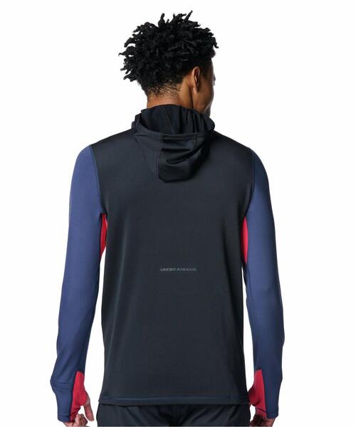 UNDER ARMOUR(アンダーアーマー)の「UAコールドウェザー プロ フーディー(トレーニング/メンズ)(Tシャツ/カットソー・メンズ・ネイビー×ホワイト・2XL)」の2枚目の写真