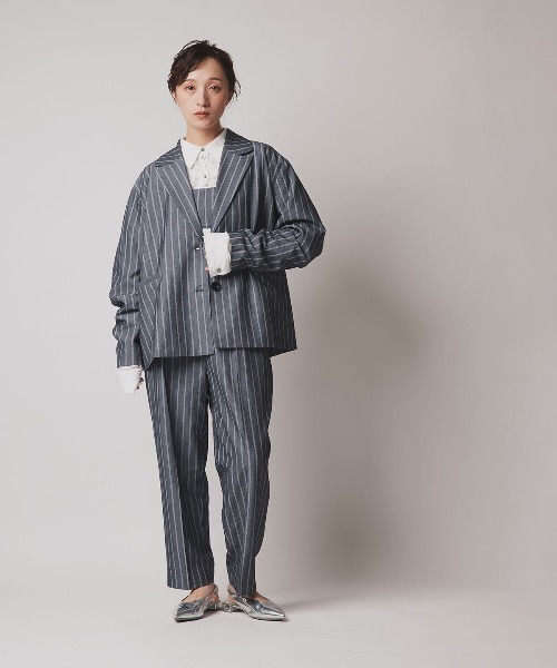 W:Huku(フーク)の「【W:Huku / ソフトタッチツイル】オーバー シルエット ジャケット / Soft Touch Twill Oversized Jacket(テーラードジャケット・レディース・ブラウン系その他/グレー系その他/ブラック/ベージュ系その他・FREE)」の11枚目の写真
