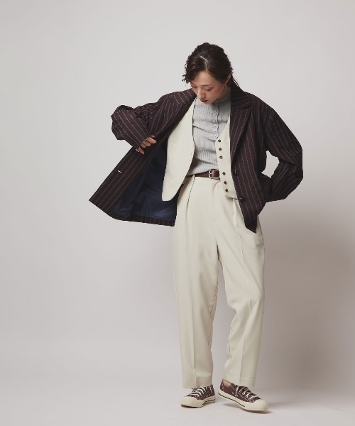 W:Huku(フーク)の「【W:Huku / ソフトタッチツイル】オーバー シルエット ジャケット / Soft Touch Twill Oversized Jacket(テーラードジャケット・レディース・ブラウン系その他/グレー系その他/ブラック/ベージュ系その他・FREE)」の12枚目の写真