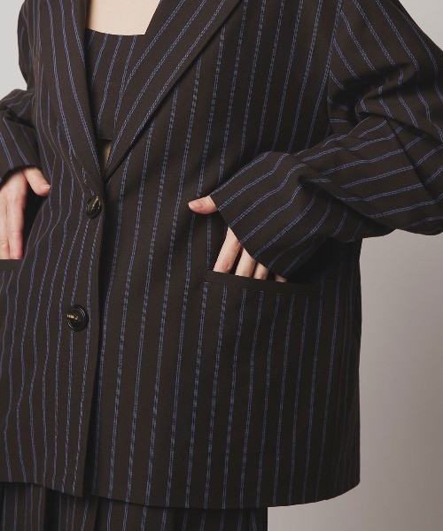 W:Huku(フーク)の「【W:Huku / ソフトタッチツイル】オーバー シルエット ジャケット / Soft Touch Twill Oversized Jacket(テーラードジャケット・レディース・ブラウン系その他/グレー系その他/ブラック/ベージュ系その他・FREE)」の14枚目の写真