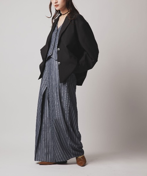 W:Huku(フーク)の「【W:Huku / ソフトタッチツイル】オーバー シルエット ジャケット / Soft Touch Twill Oversized Jacket(テーラードジャケット・レディース・ブラウン系その他/グレー系その他/ブラック/ベージュ系その他・FREE)」の7枚目の写真