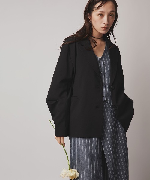 W:Huku(フーク)の「【W:Huku / ソフトタッチツイル】オーバー シルエット ジャケット / Soft Touch Twill Oversized Jacket(テーラードジャケット・レディース・ブラウン系その他/グレー系その他/ブラック/ベージュ系その他・FREE)」の18枚目の写真