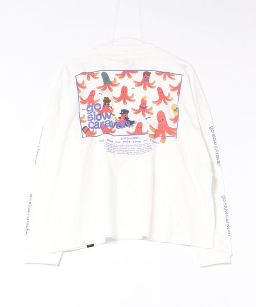 go slow caravan(ゴースローキャラバン)の「USA/C スクエアLOGO バックプリント ミドルLSTEE W(Tシャツ/カットソー・レディース・ホワイト/グリーン/ネイビー・FREE)」の20枚目の写真