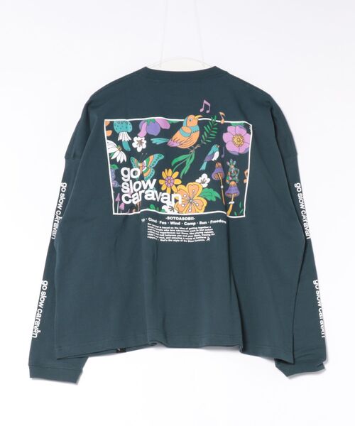 go slow caravan(ゴースローキャラバン)の「USA/C スクエアLOGO バックプリント ミドルLSTEE W(Tシャツ/カットソー・レディース・ホワイト/グリーン/ネイビー・FREE)」の22枚目の写真