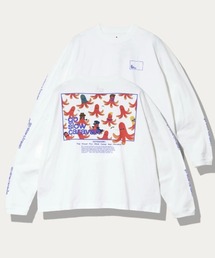 USA/C スクエアLOGO バックプリント ミドルLSTEE W
