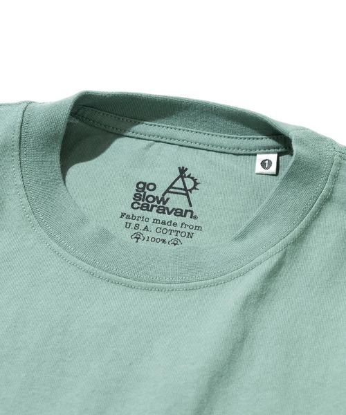 go slow caravan(ゴースローキャラバン)の「USA/C スクエアLOGO バックプリント ミドルLSTEE W(Tシャツ/カットソー・レディース・ホワイト/グリーン/ネイビー・FREE)」の4枚目の写真