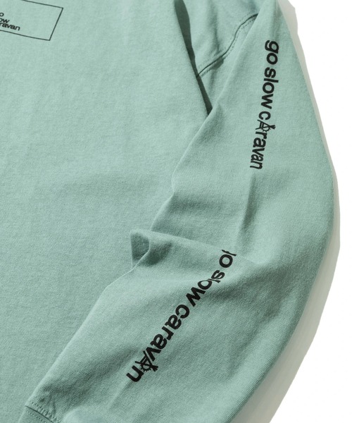 go slow caravan(ゴースローキャラバン)の「USA/C スクエアLOGO バックプリント ミドルLSTEE W(Tシャツ/カットソー・レディース・ホワイト/グリーン/ネイビー・FREE)」の7枚目の写真