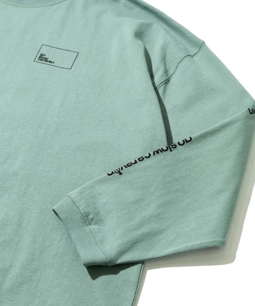go slow caravan(ゴースローキャラバン)の「USA/C スクエアLOGO バックプリント ミドルLSTEE W(Tシャツ/カットソー・レディース・ホワイト/グリーン/ネイビー・FREE)」の8枚目の写真