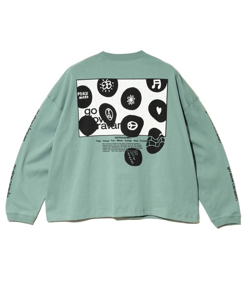 go slow caravan(ゴースローキャラバン)の「USA/C スクエアLOGO バックプリント ミドルLSTEE W(Tシャツ/カットソー・レディース・ホワイト/グリーン/ネイビー・FREE)」の12枚目の写真