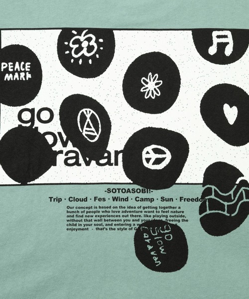 go slow caravan(ゴースローキャラバン)の「USA/C スクエアLOGO バックプリント ミドルLSTEE W(Tシャツ/カットソー・レディース・ホワイト/グリーン/ネイビー・FREE)」の13枚目の写真