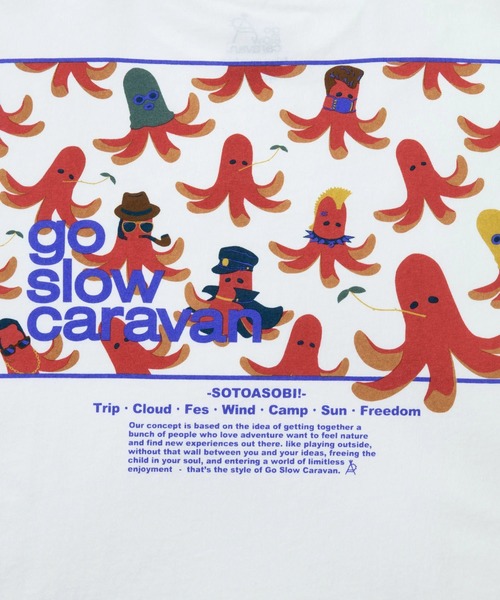 go slow caravan(ゴースローキャラバン)の「USA/C スクエアLOGO バックプリント ミドルLSTEE W(Tシャツ/カットソー・レディース・ホワイト/グリーン/ネイビー・FREE)」の16枚目の写真